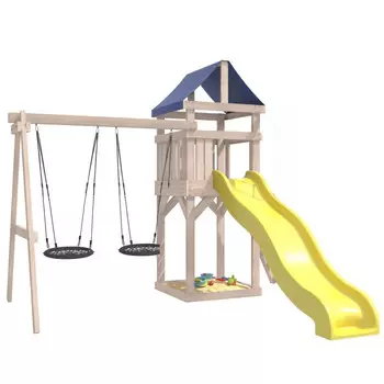 National Tree Company Детская площадка неокрашенная Сlassic с качелями гнездо 60 см IgroWoods