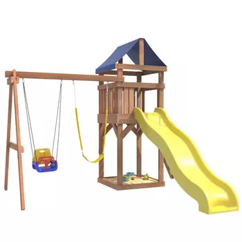 National Tree Company Детская площадка Сlassic с качелями 3 в 1 и гибкими подвесными IgroWoods