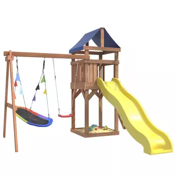 National Tree Company Детская площадка Сlassic с качелями лодочка и овальным гнездом IgroWoods