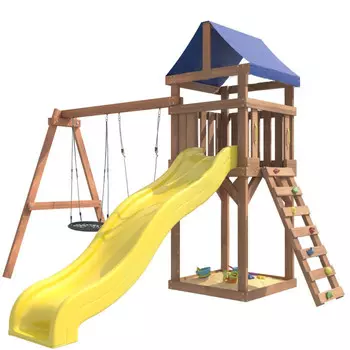 National Tree Company Детская площадка Сlassic с качелями лодочка и гнездом 60 см IgroWoods