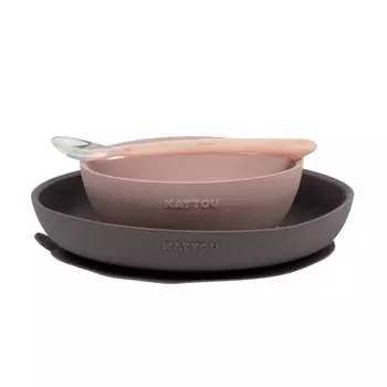 Nattou Набор посуды: 2 тарелки, ложка