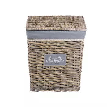 Natural House Корзина бельевая прямоугольная Лён 55х47х35 см