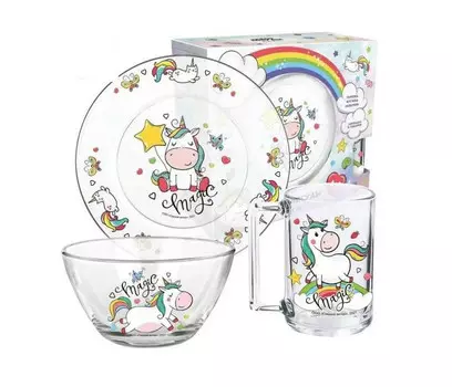 ND Play Набор Единорог 3 предмета подарочная упаковка стекло