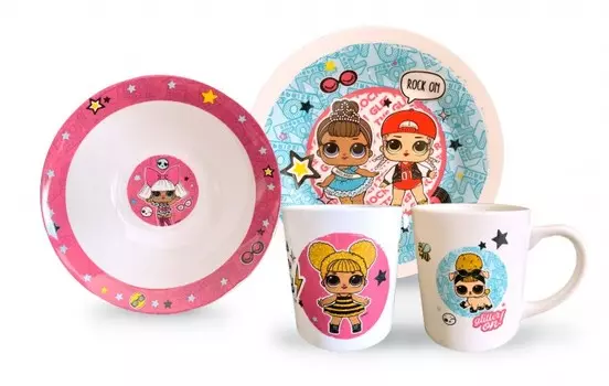 ND Play Набор посуды из фарфора L.O.L. Surprise (3 предмета)