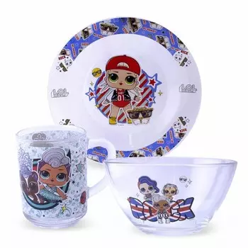 ND Play Набор посуды из стекла L.O.L. Surprise Together4Eva(3 предмета)