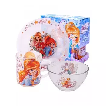 ND Play Набор стеклянной посуды Winx Club Дизайн 2 (3 предмета)