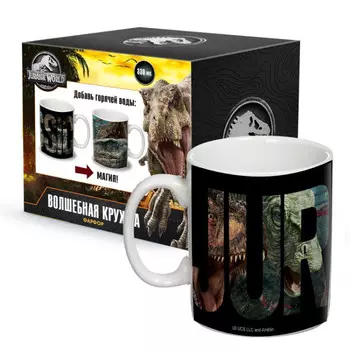 ND Play Термо-кружка Мир Юрского периода Мир динозавров в подарочной упаковке фарфор 330 мл
