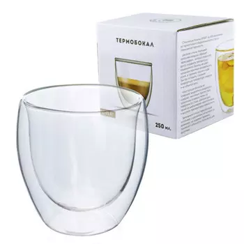ND Play Термобокал с двойными стенками в подарочной упаковке стекло 250 мл