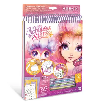 Nebulous Stars Набор для раскрашивания для девочек Персиковый скетчбук
