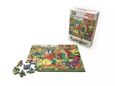 Нескучные Игры Деревянный пазл Страна Сказок Чиполлино