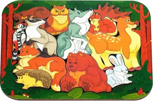 Нескучные Игры Зоопазл Лесные жители (11 деталей)