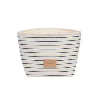 Nobodinoz Корзина для игрушек Little Django Blue Thin Stripes/Natur 18 x 18 см