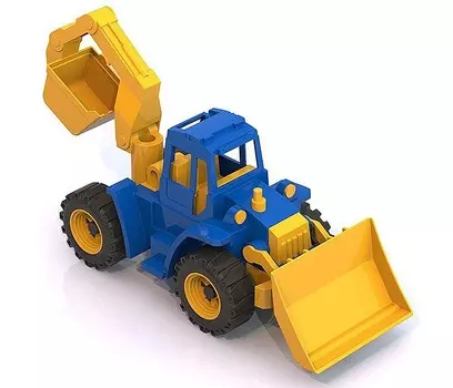 Нордпласт Трактор Ангара с грейдером и ковшом