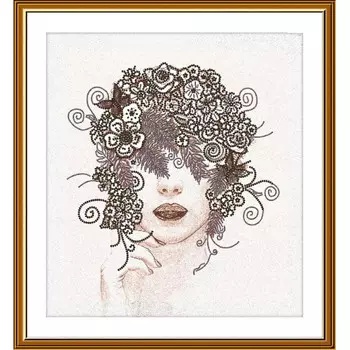 Нова Слобода Набор для вышивания ДК №24 3239 Незнакомка 23.6х23.1 см