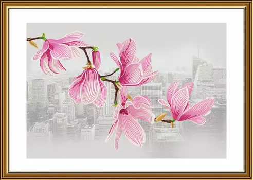 Нова Слобода Набор для вышивания ДК №29 3248 Весна в городе 50х34 см