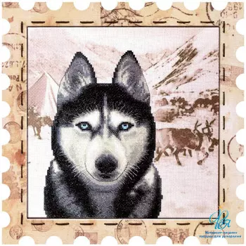 Нова Слобода Набор для вышивания КО №01 Марка 4019 Хаски 24х24 см