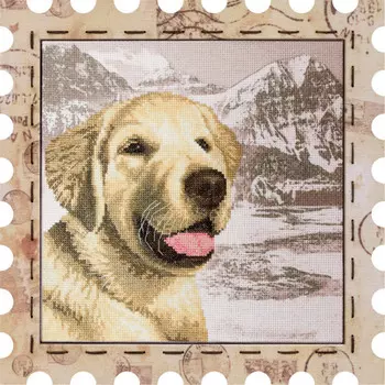 Нова Слобода Набор для вышивания КО №01 Марка 4021 Лабрадор 24х24 см
