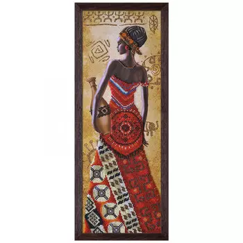 Нова Слобода Набор для вышивания НД №06 2076 Африканка с кувшином 18х51 см