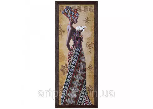 Нова Слобода Набор для вышивания НД №06 2077 Африканка с лилией 18х51 см