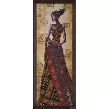 Нова Слобода Набор для вышивания НД №06 2079 Загадочная африканка 18х51 см