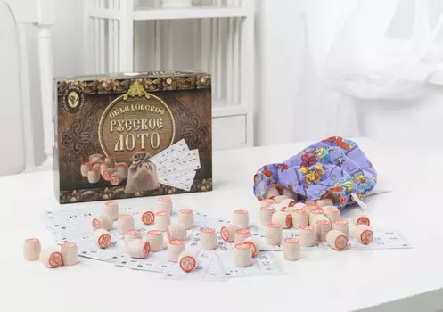 Объедовская фабрика игрушки Русское лото в картонной коробке 180-18