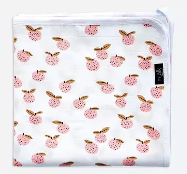 Одеяло Mjolk муслиновое лёгкое Персики 80х80