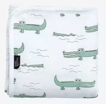 Одеяло Mjolk Муслиновое утеплённое Крокодилы 100х75