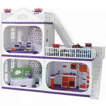 Огонек Коттедж для кукол Конфетти без мебели