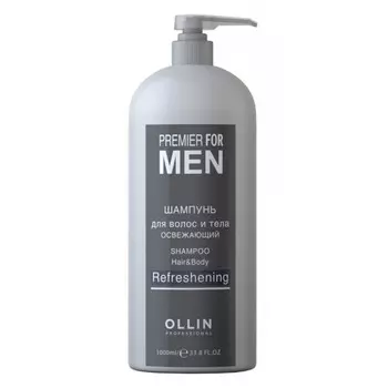 Ollin Professional Premier For Men Шампунь для волос и тела освежающий 1000 мл