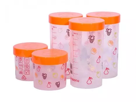 Oursson Набор eмкостей для жидких и сыпучих продуктов 5 шт. JA55173