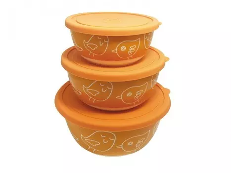 Oursson Набор салатников с крышкой BS4085RC/OR