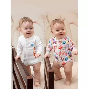 Папитто Боди длинный рукав Шарики 2 шт.