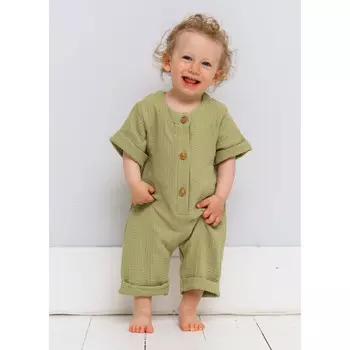 Папитто Комбинезон муслиновый на пуговицах 13-003