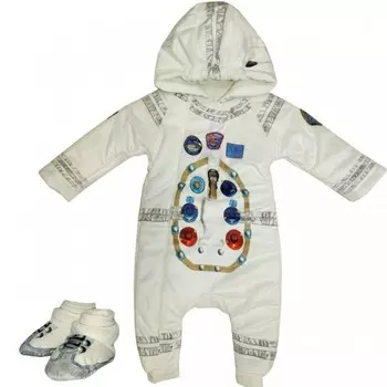 Папитто Комбинезон утепленный с пинетками Космонавт
