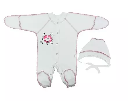 Папитто Комплект комбинезон и чепчик Планетки