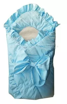 Папитто Конверт-одеяло с завязкой и меховой вставкой