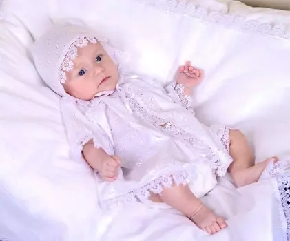 Папитто Крестильная рубашка с капюшоном