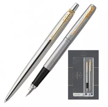 Parker Набор пишущих принадлежностей Jotter Stainless Steel Gt
