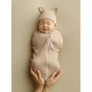 Пеленка AmaroBaby кокон Fashion на молнии с шапочкой