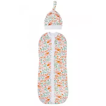 Пеленка AmaroBaby Кокон на молнии с шапочкой Soft Hugs Лисички
