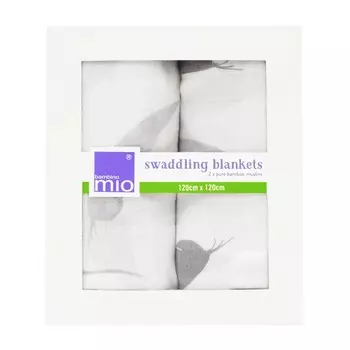 Пеленка Bambino Mio бамбуковая муслиновая Перышки воздушные 2 шт.