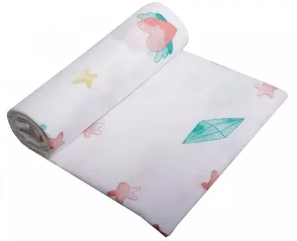 Пеленка BamBola Сердечки 100х135 см