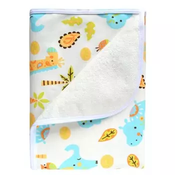 Пеленка Bamboola двухсторонняя Слон и бегемот 60х90 см