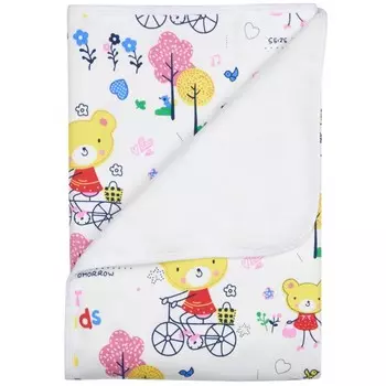 Пеленка Bamboola Велосипеды трехслойная непромокаемая тёплая Велосипеды 75х75 см