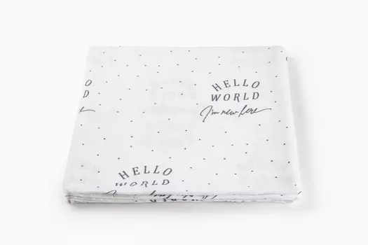 Пеленка Firstday Муслиновая Hello world 120х120 см