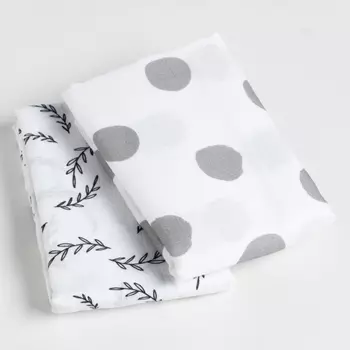 Пеленка Крошка Я муслиновая Рeanut 120х75 2 шт.