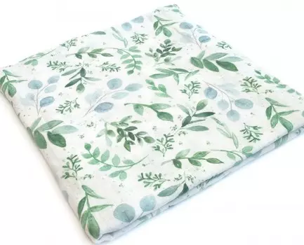 Пеленка MamSis Ботаника с оливой 120х120 см