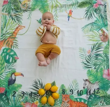 Пеленка MamSis для фото Джунгли 120х120 см