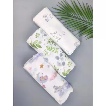 Пеленка MamSis муслиновая Rabbit 3 шт