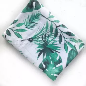 Пеленка MamSis муслиновая Тропики 120х120